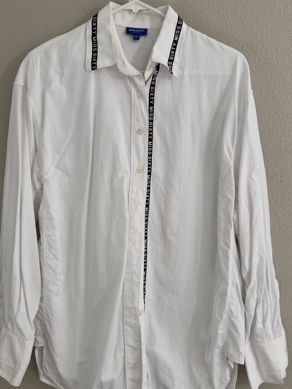 Miss Sixty White Shirt with Blue Label